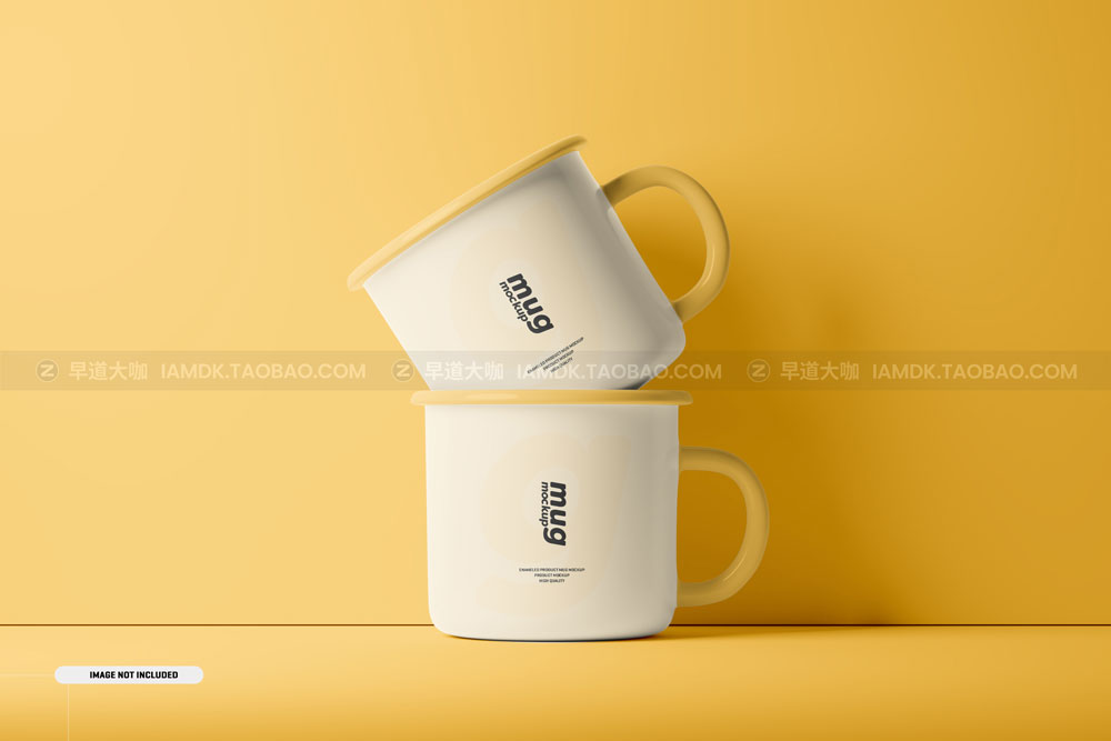 10款杯子搪瓷杯水杯咖啡杯文创产品设计贴图Ps样机素材展示效果 Enamel Mug Mockup_img_2