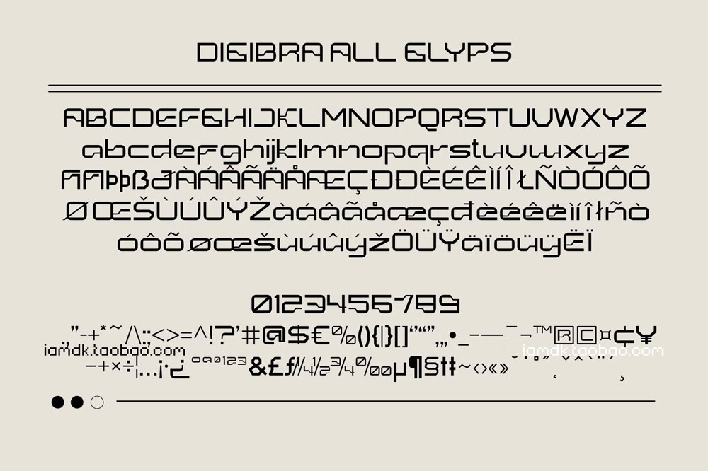 复古杂志海报徽标logo设计装饰性英文字体 Digibra - Digital Retro Display Font_img_2