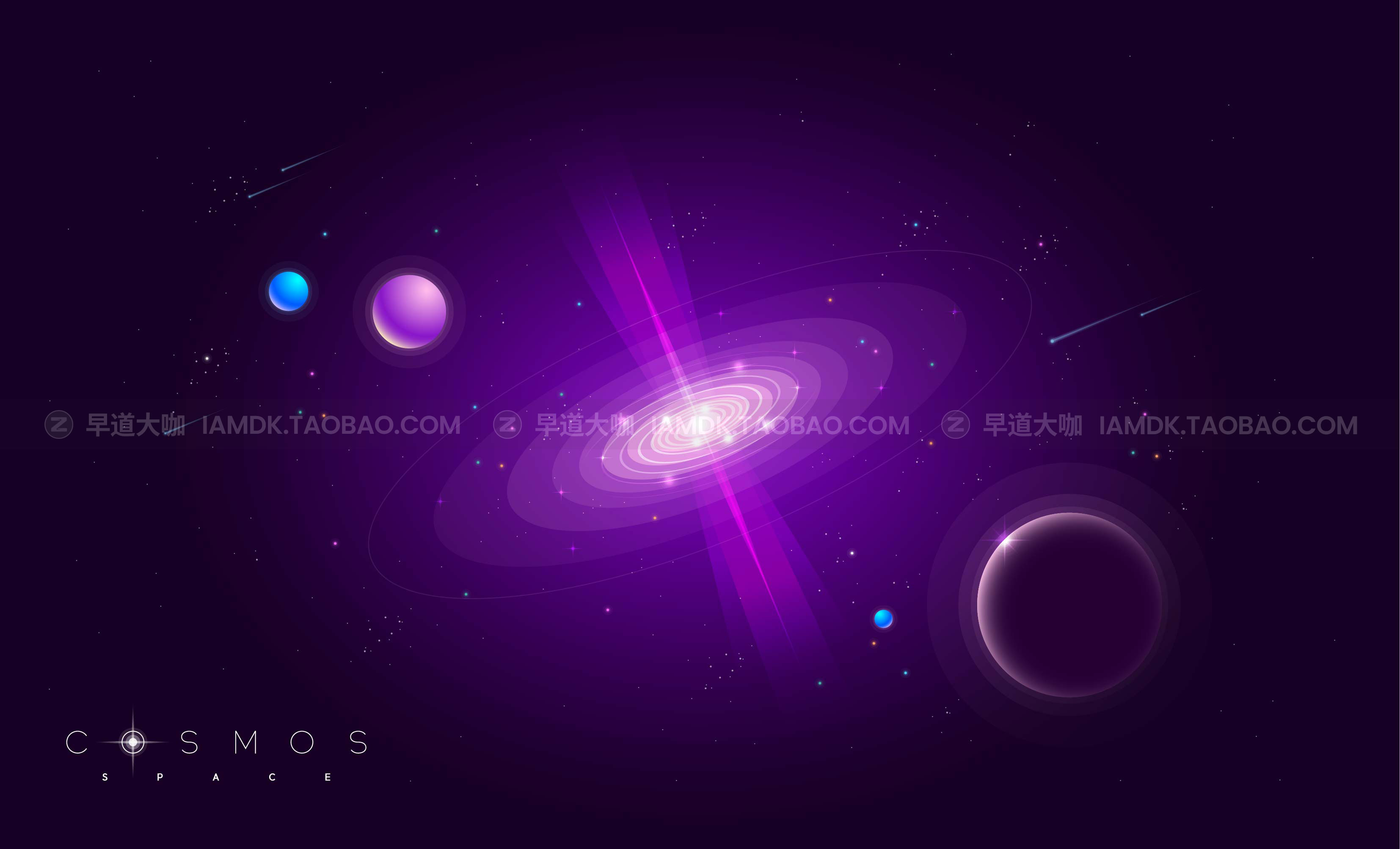 16款宇宙星空太空AI矢量背景图片设计素材 Space Vector Background Image_img_2