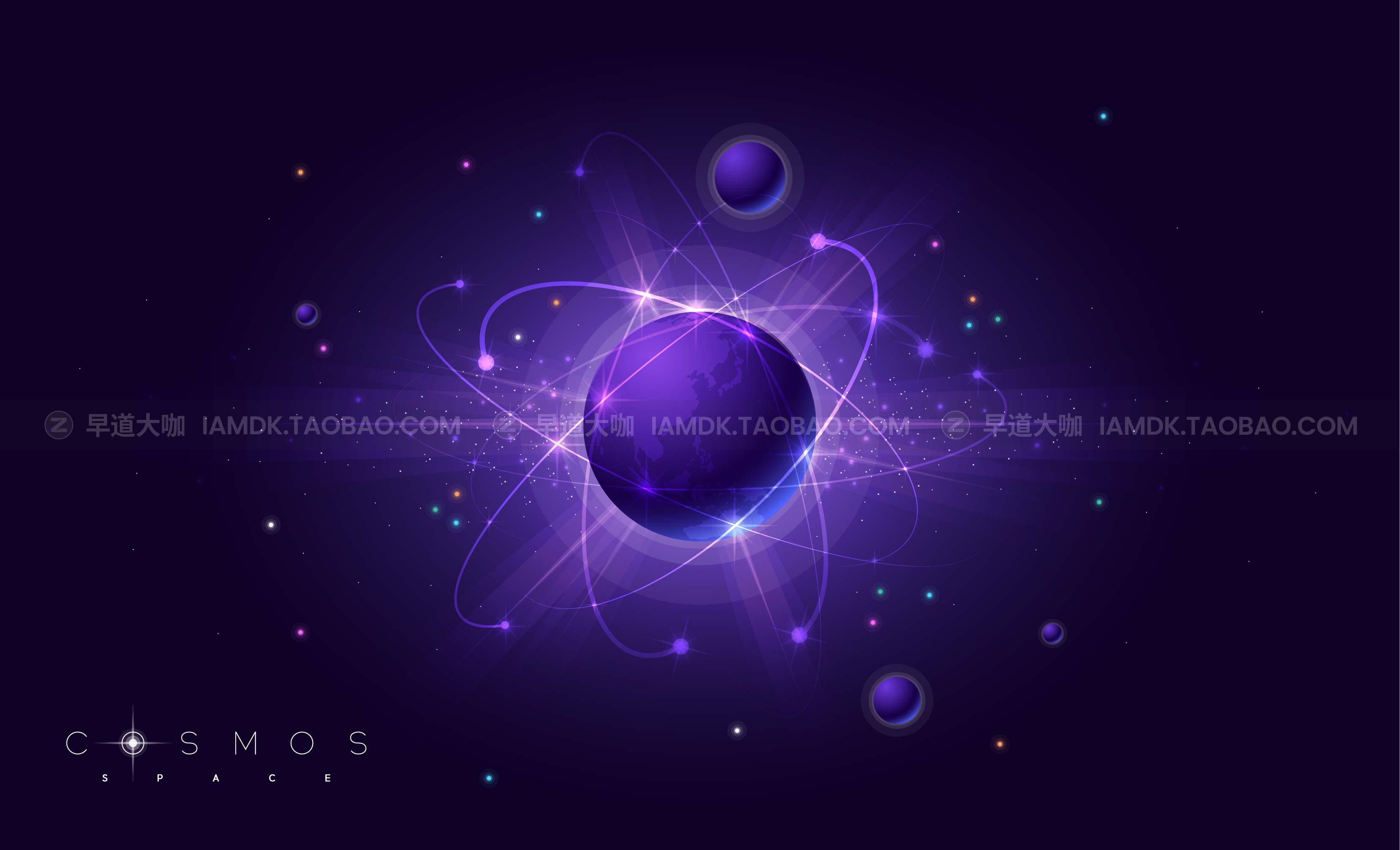 16款宇宙星空太空AI矢量背景图片设计素材 Space Vector Background Image_img_2