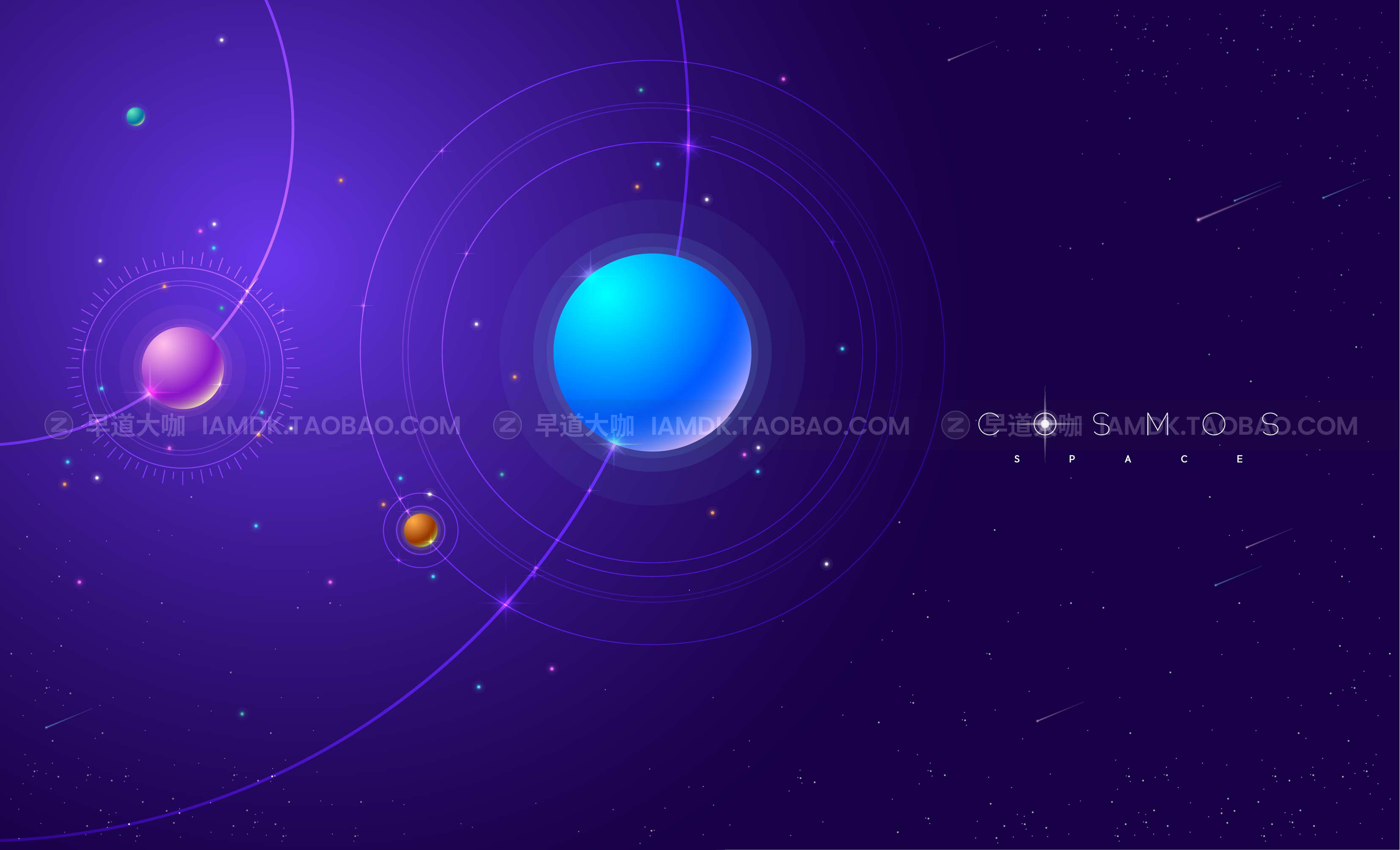 16款宇宙星空太空AI矢量背景图片设计素材 Space Vector Background Image_img_2