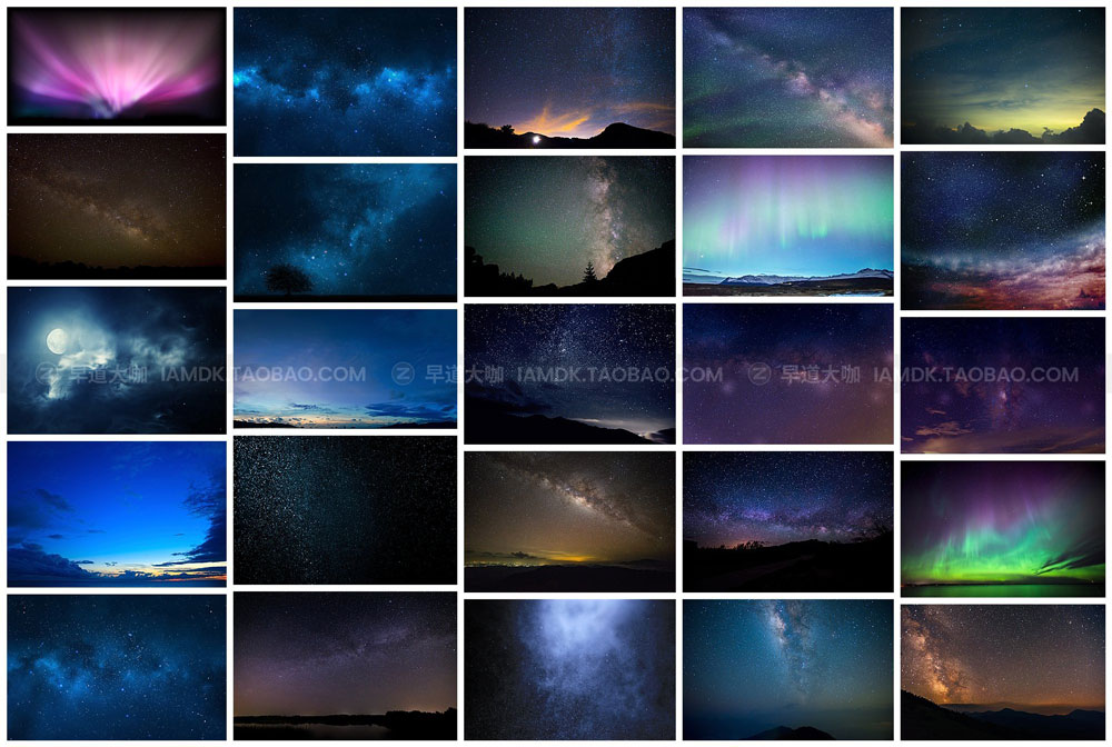 50个神奇星空夜空照片叠加层背景图片设计素材 50 Starry Night Overlays_img_2