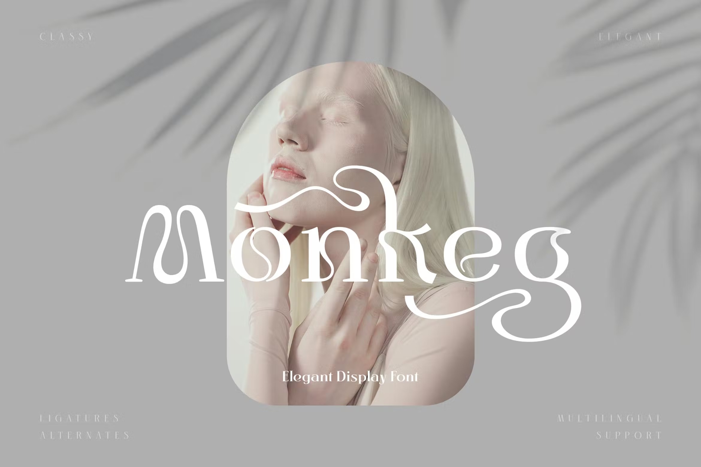 时尚复古杂志海报徽标logo设计衬线英文字体 Mongkeg Typeface_img_2