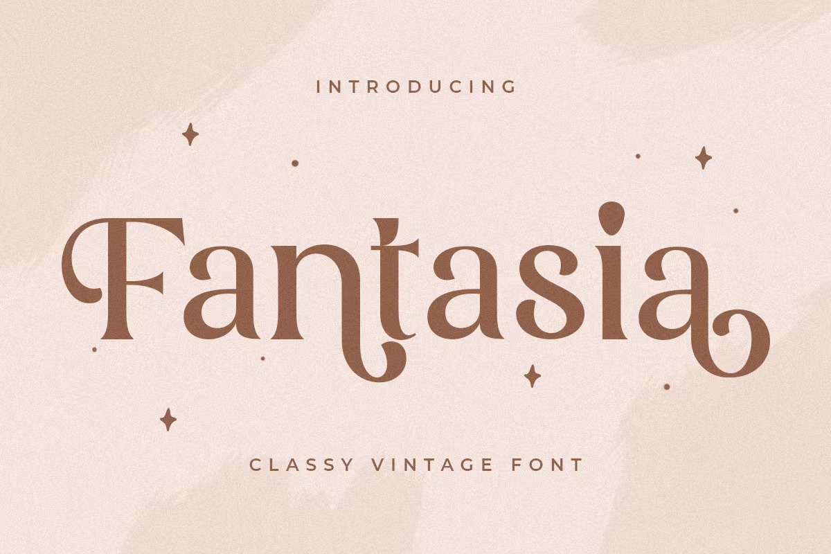 优雅复古品牌海报商标设计衬线英文字体 Fantasia - Classy Vintage Font_img_2