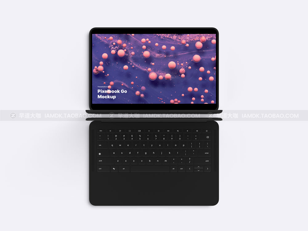 谷歌PixelBook笔记本电脑屏幕展示样机模板 Google PixelBook Go Mockups_img_2