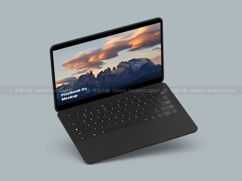 谷歌PixelBook笔记本电脑屏幕展示样机模板 Google PixelBook Go Mockups_img_2