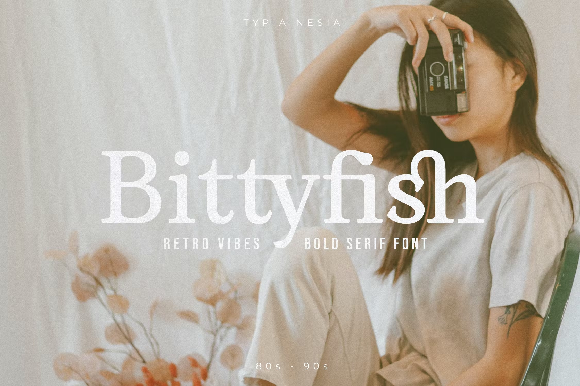 优雅复古杂志广告标志设计衬线英文字体 Bittyfish - Retro Vibes Bold Serif_img_2