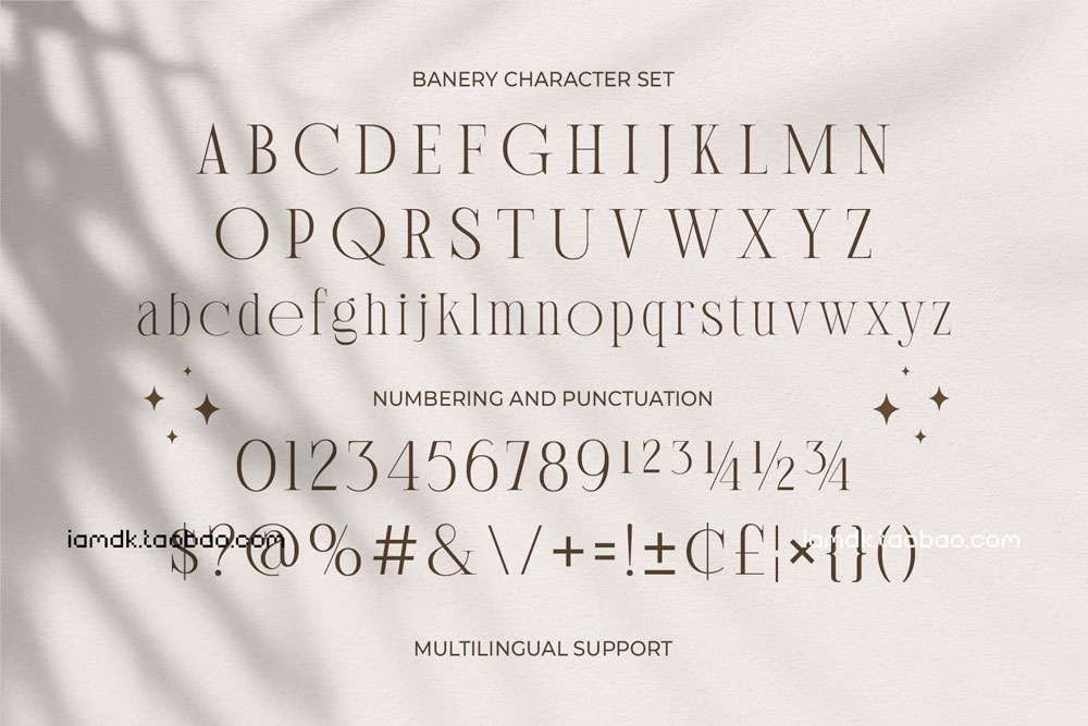 现代杂志海报徽标logo设计衬线英文字体 Banery - Modern Serif_img_2