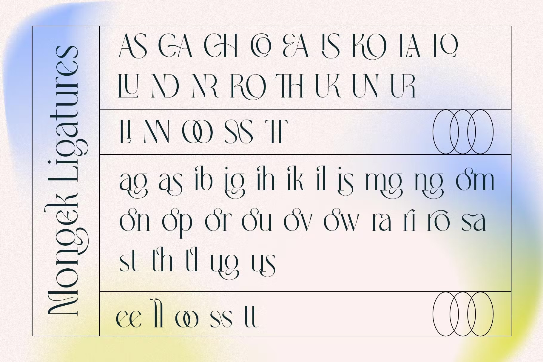 优雅杂志婚礼标识设计衬线英文字体 Mongek Typeface_img_2