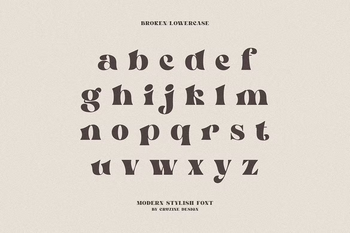 时尚复古品牌婚礼徽标logo设计衬线英文字体 Broken - Bold Serif Font_img_2