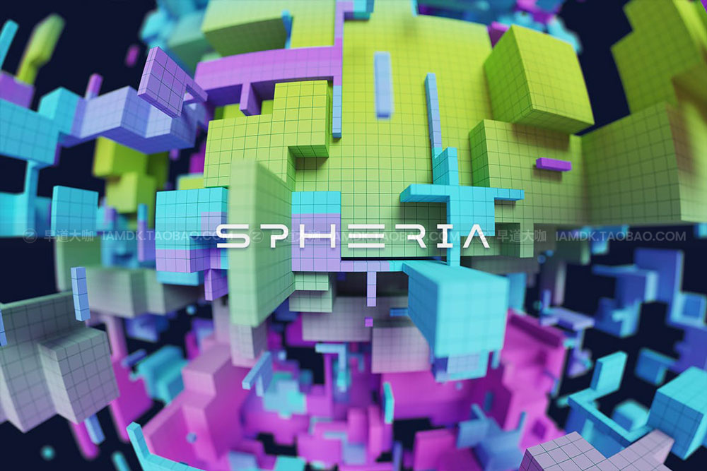 24款艺术抽象3D立体炫彩科幻爆炸宇宙球体星球PNG免抠图片素材 Spheria | Abstract 3D Spheres | Vol. 01_img_2