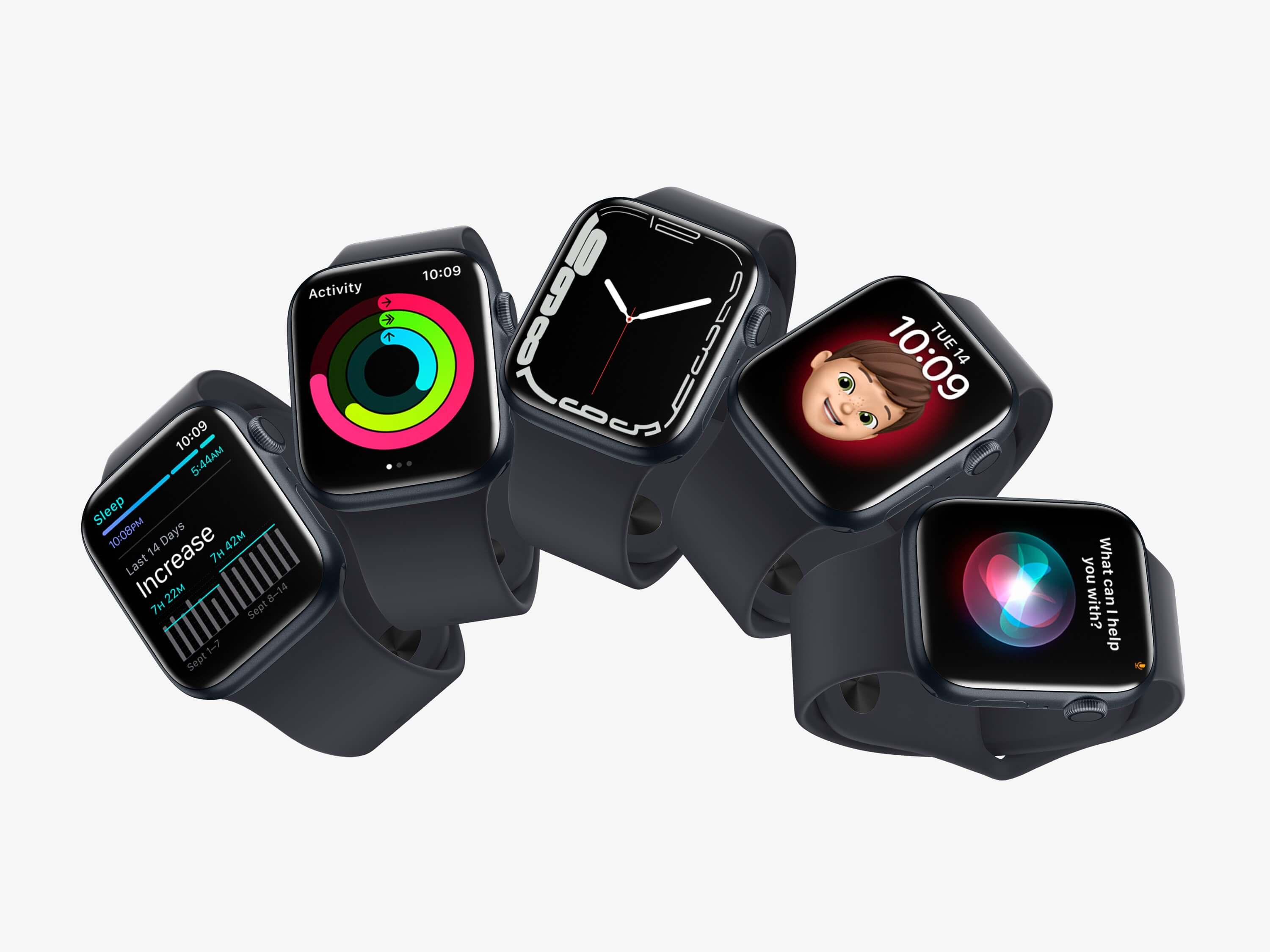 14款iWatch苹果手表S7屏幕UI界面设计贴图Ps样机素材展示效果模板 Apple Watch Series 7 Mockups_img_1