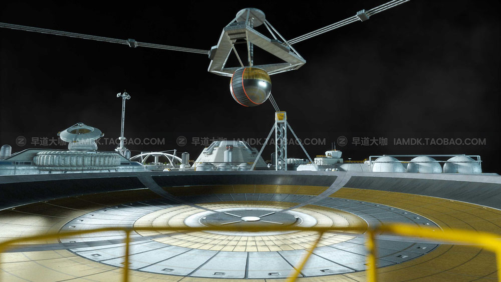 科幻月球基地建筑楼房设施3D模型 C4D/MAX/FBX/OBJ/Maya/Blender Kitbash3D - Lunar Base_img_2