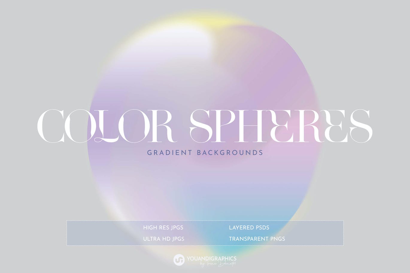 10款炫彩时尚梦幻弥散光渐变圆形球体背景底纹Ps分层素材源文件 Gradient Spheres Backgrounds_img_2