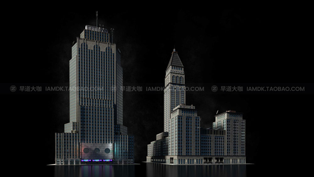 曼哈顿现代城市建筑楼房3D模型 C4D/MAX/FBX/OBJ/Maya/Blender等 Kitbash3d – Manhattan_img_2