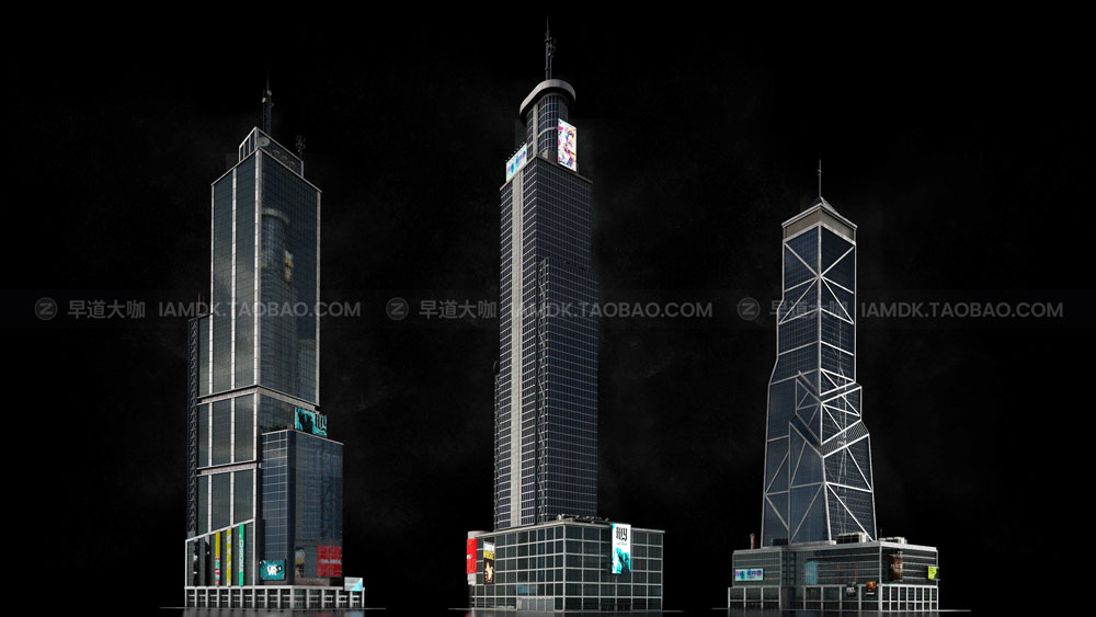 曼哈顿现代城市建筑楼房3D模型 C4D/MAX/FBX/OBJ/Maya/Blender等 Kitbash3d – Manhattan_img_2