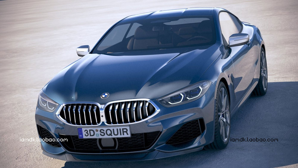 宝马8系(2019)三厢轿跑汽车3D模型 BMW 8 Series 2019 3D Model_img_2