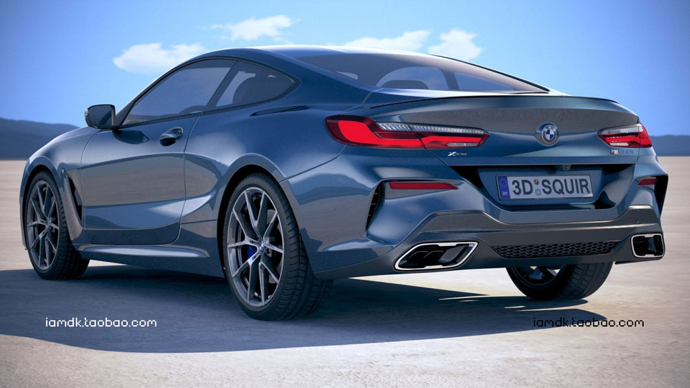 宝马8系(2019)三厢轿跑汽车3D模型 BMW 8 Series 2019 3D Model_img_2