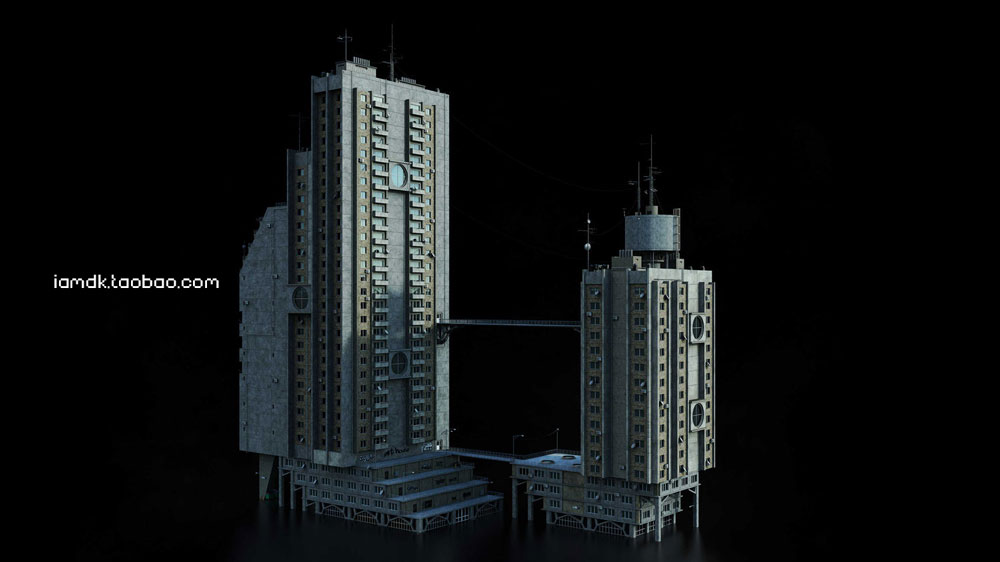 【56.6G】工业街道城市楼房建筑3D模型 C4D/MAX/FBX/OBJ/Maya/Blender等 Kitbash3d – Soviet Blocks_img_2