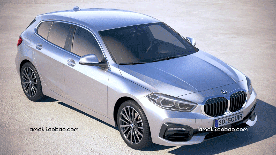 2020款宝马1系SeriesF40轿车汽车外观设计3d模型设计素材 BMW 1-series F40 2020_img_2