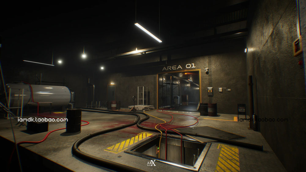 UE模型 未来科幻地下避难所仓库场景3D设计素材 Unreal Engine - Modular Underground Environment_img_2