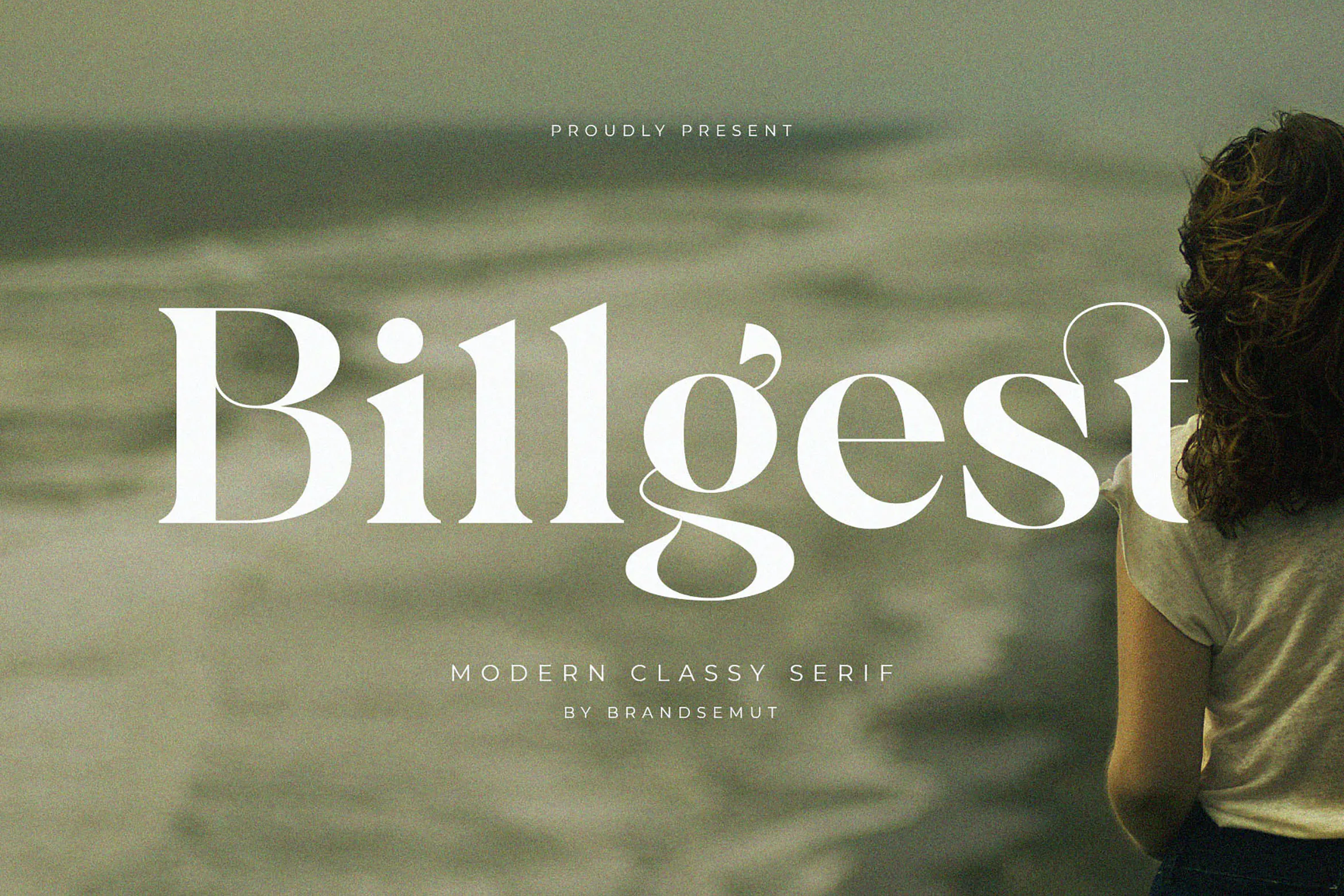 现代优雅品牌杂志徽标logo设计衬线英文字体 Billgest - Modern Classy Serif_img_2