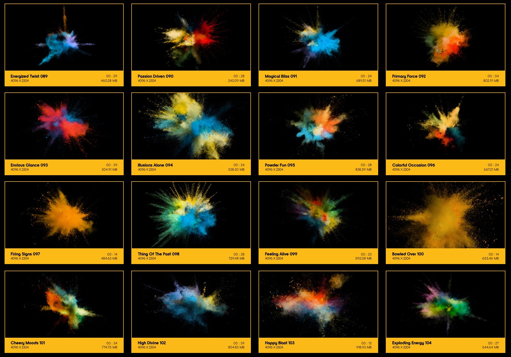 100+组彩色粉尘粉末慢动作爆炸飞散动画Alpha透明通道4K视频素材 Busyboxx - V08 Powder Explosions_img_2