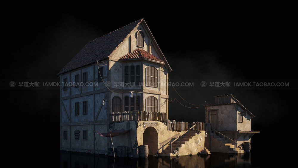 【78.7G】海岛港口码头建筑楼房3D模型 C4D/MAX/FBX/OBJ/Maya/Blender等 Kitbash3D – Treasure Island_img_2