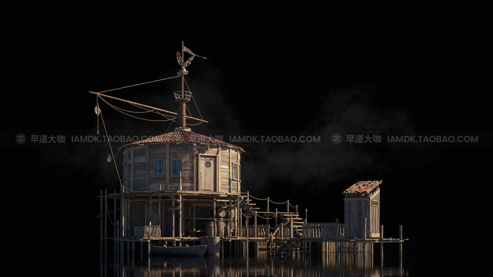 【78.7G】海岛港口码头建筑楼房3D模型 C4D/MAX/FBX/OBJ/Maya/Blender等 Kitbash3D – Treasure Island_img_2