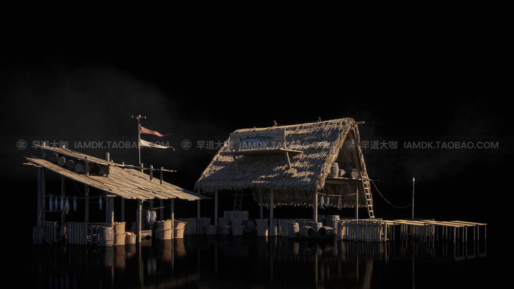 【78.7G】海岛港口码头建筑楼房3D模型 C4D/MAX/FBX/OBJ/Maya/Blender等 Kitbash3D – Treasure Island_img_2