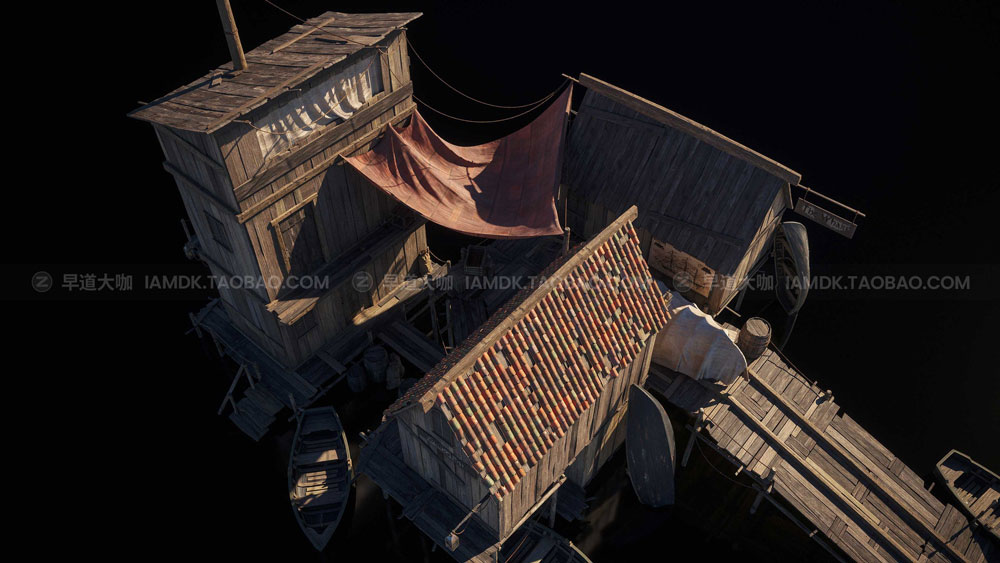 【78.7G】海岛港口码头建筑楼房3D模型 C4D/MAX/FBX/OBJ/Maya/Blender等 Kitbash3D – Treasure Island_img_2