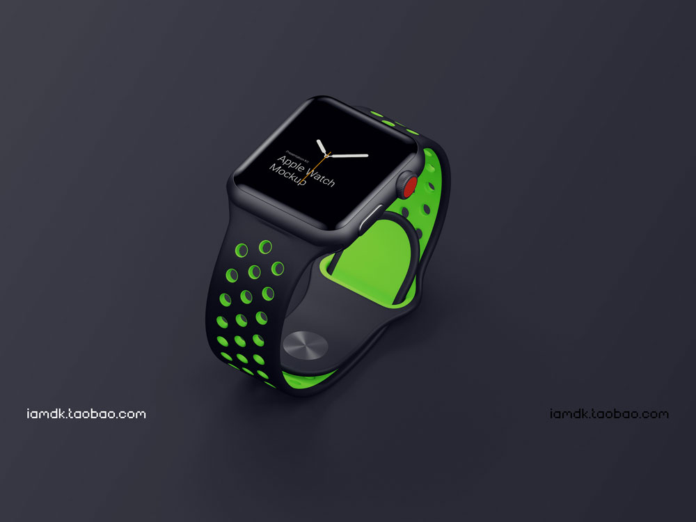 高级Apple Watch 4智能手表屏幕演示样机模板 Apple Watch 3 Mockups_img_2