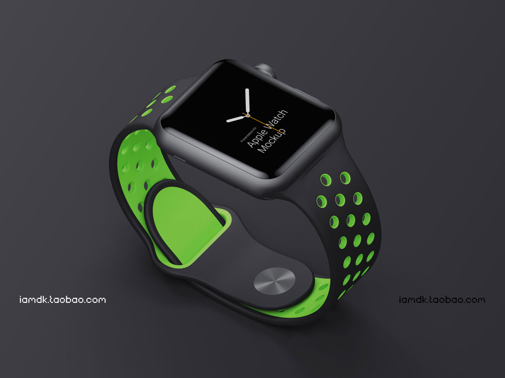 高级Apple Watch 4智能手表屏幕演示样机模板 Apple Watch 3 Mockups_img_2