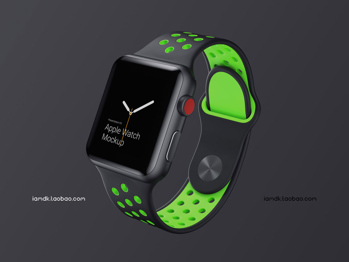 高级Apple Watch 4智能手表屏幕演示样机模板 Apple Watch 3 Mockups_img_2