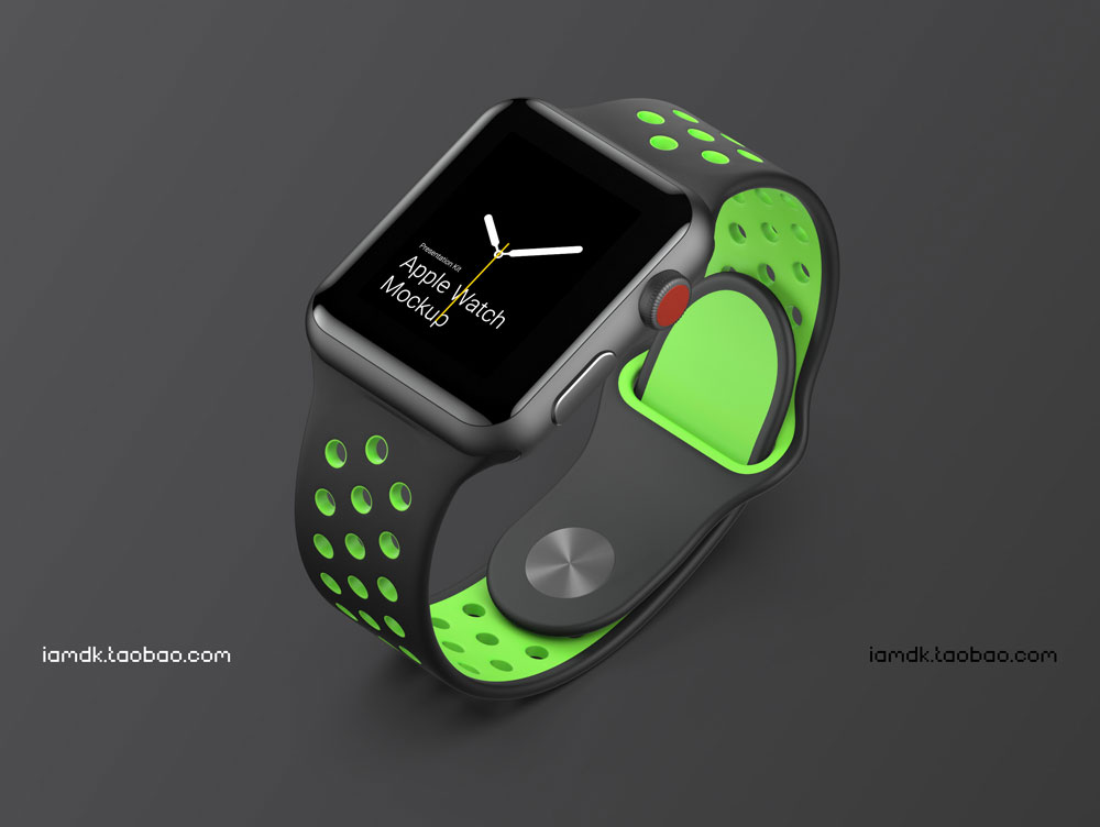 高级Apple Watch 4智能手表屏幕演示样机模板 Apple Watch 3 Mockups_img_2