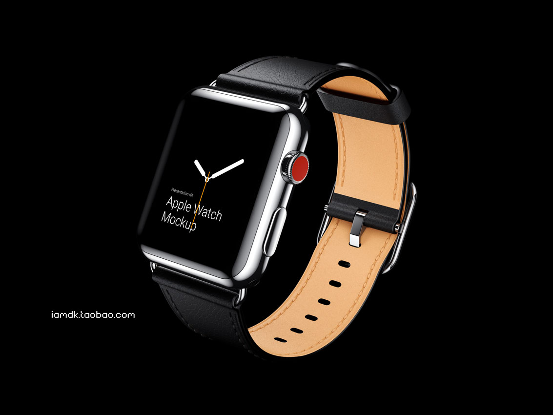 高级Apple Watch 4智能手表屏幕演示样机模板 Apple Watch 3 Mockups_img_2