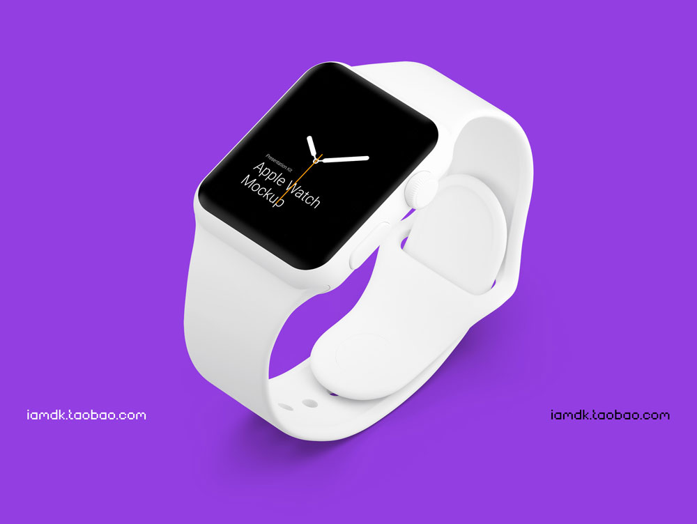 高级Apple Watch 4智能手表屏幕演示样机模板 Apple Watch 3 Mockups_img_2