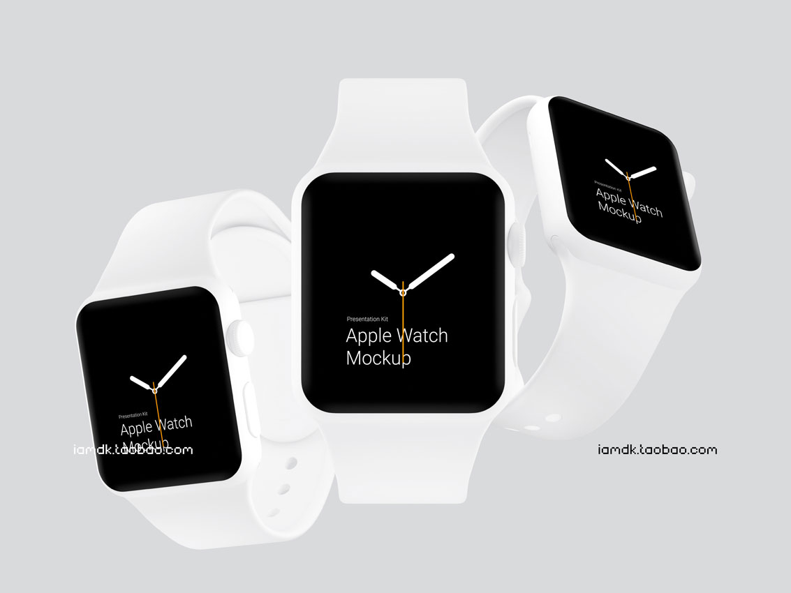 高级Apple Watch 4智能手表屏幕演示样机模板 Apple Watch 3 Mockups_img_2