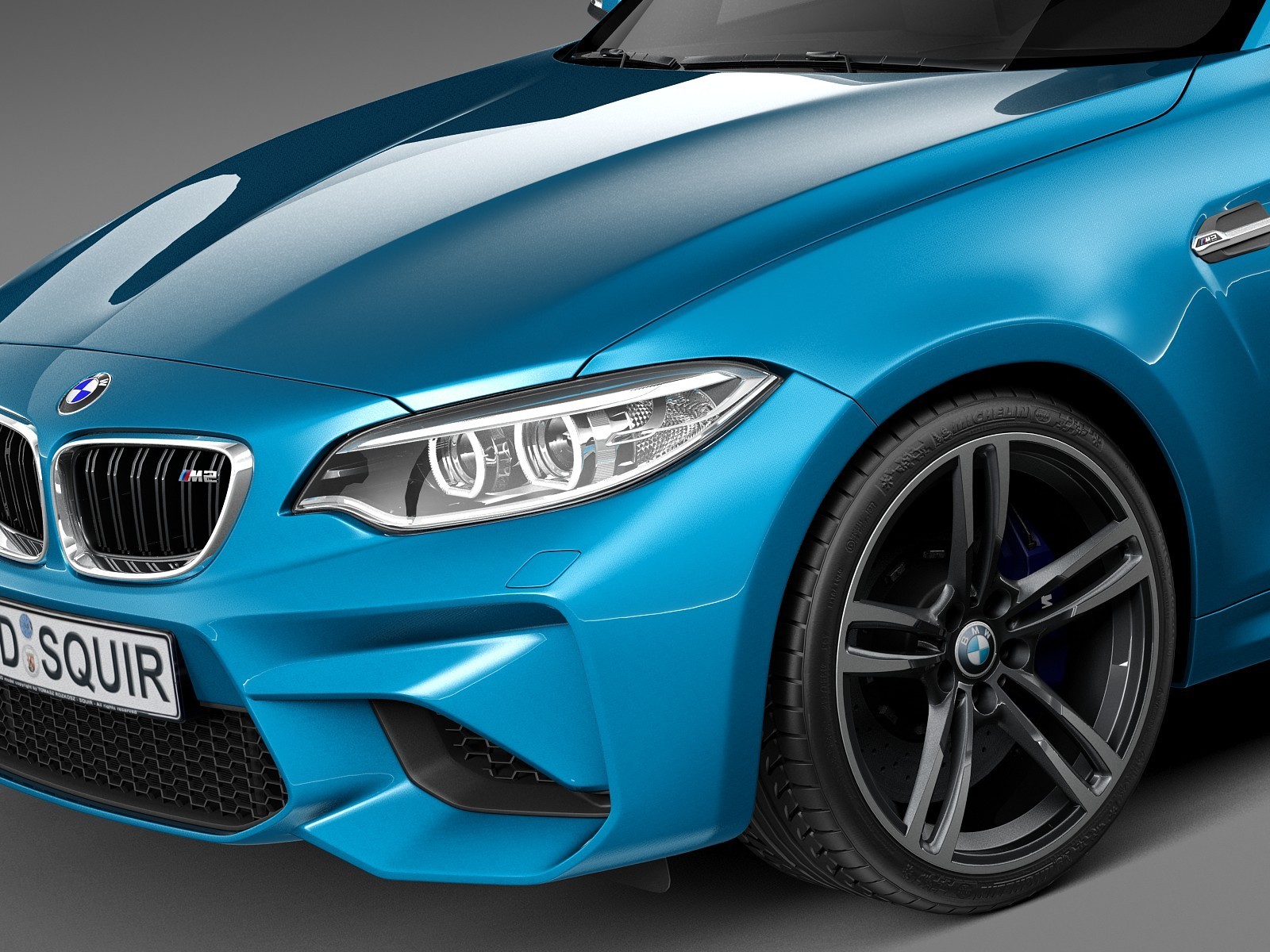 宝马BMW M2轿跑汽车模型3D设计素材 BMW M2 Coupe 2016 3D Model_img_2