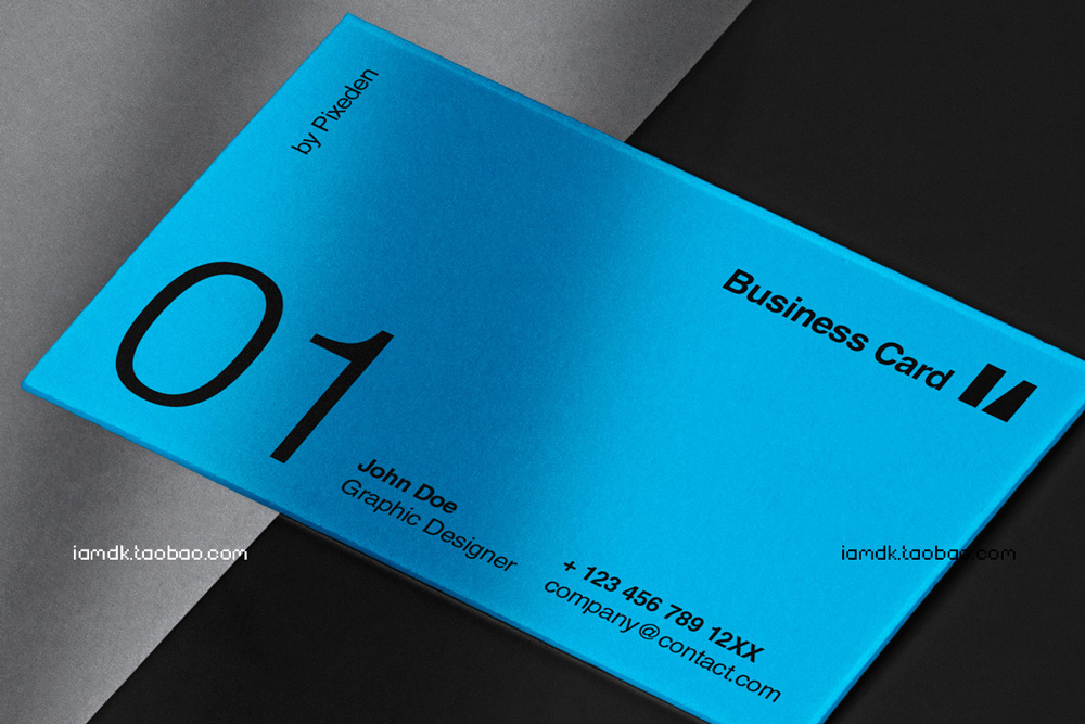 时尚商务个人名片卡片设计展示贴图样机PSD模板 Identity Brand Psd Business Card Mockup_img_2