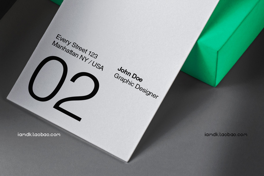 时尚商务个人名片卡片设计展示贴图样机PSD模板 Identity Brand Psd Business Card Mockup_img_2