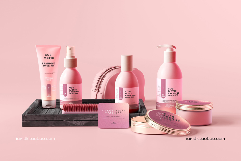 101款化妆品品牌Logo设计名片包装瓶册子展示贴图样机PSD模板 101 Cosmetic Branding Mockup Scenes_img_2