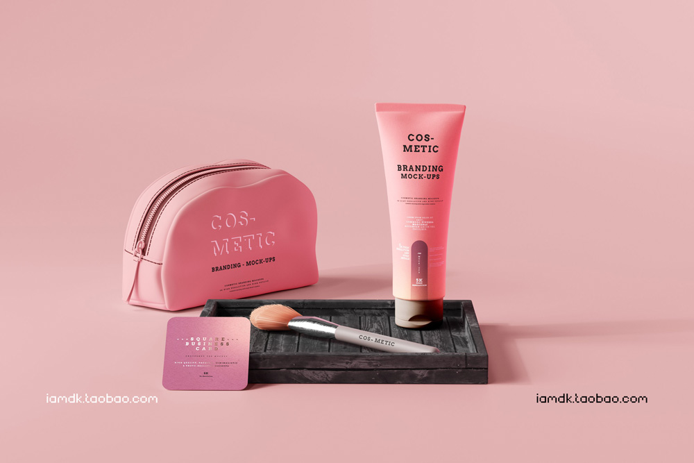 101款化妆品品牌Logo设计名片包装瓶册子展示贴图样机PSD模板 101 Cosmetic Branding Mockup Scenes_img_2