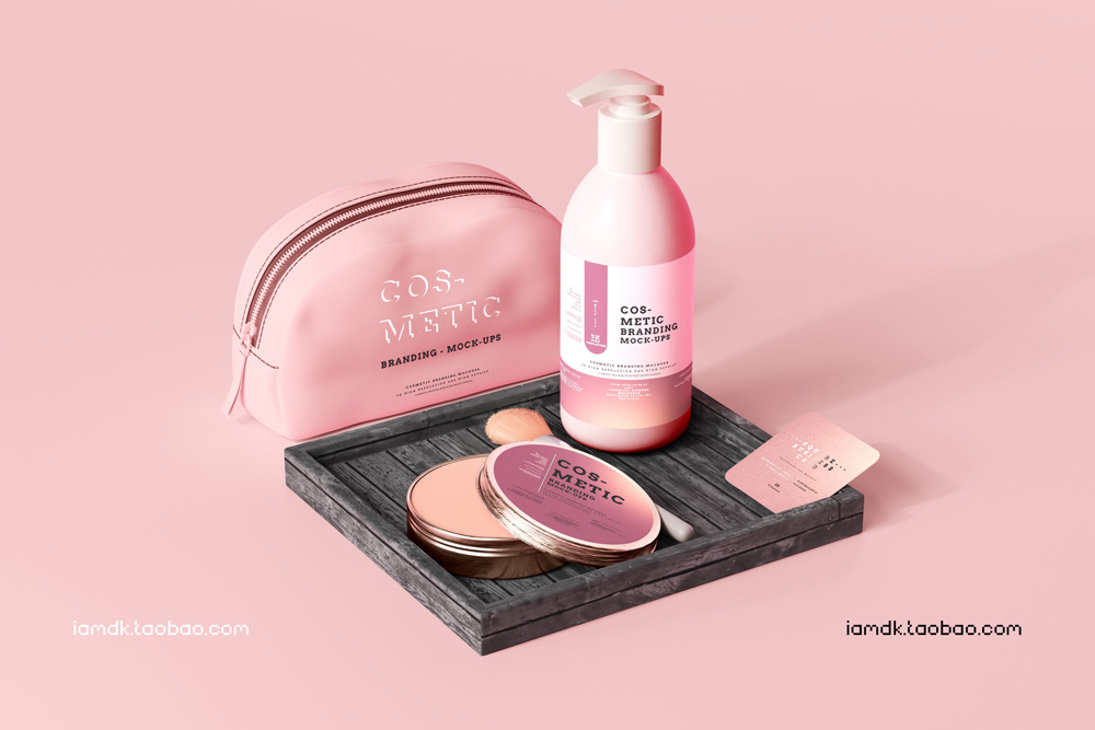 101款化妆品品牌Logo设计名片包装瓶册子展示贴图样机PSD模板 101 Cosmetic Branding Mockup Scenes_img_2