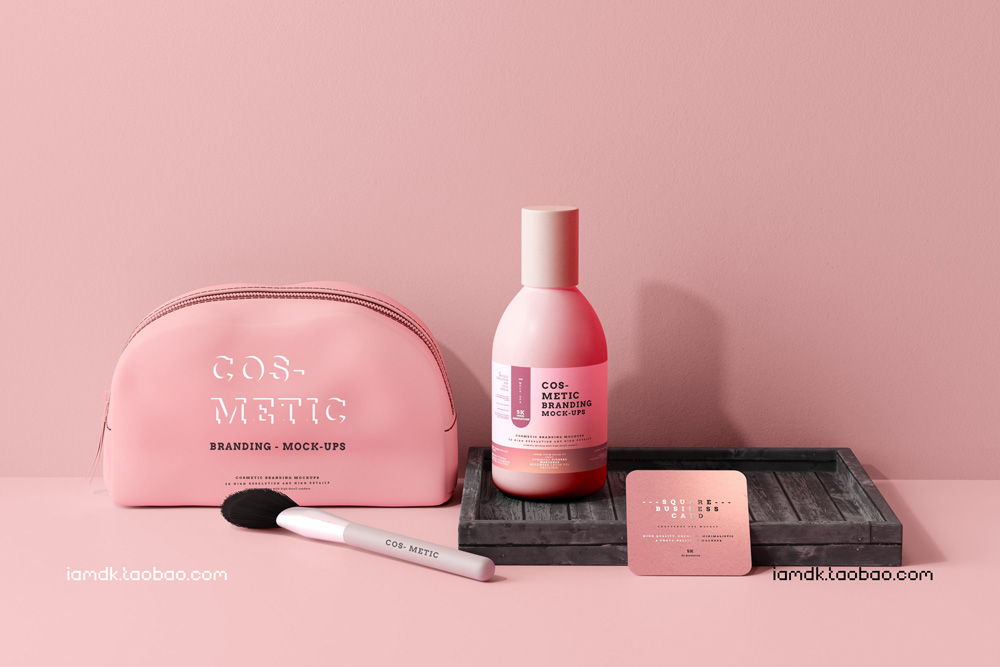 101款化妆品品牌Logo设计名片包装瓶册子展示贴图样机PSD模板 101 Cosmetic Branding Mockup Scenes_img_2