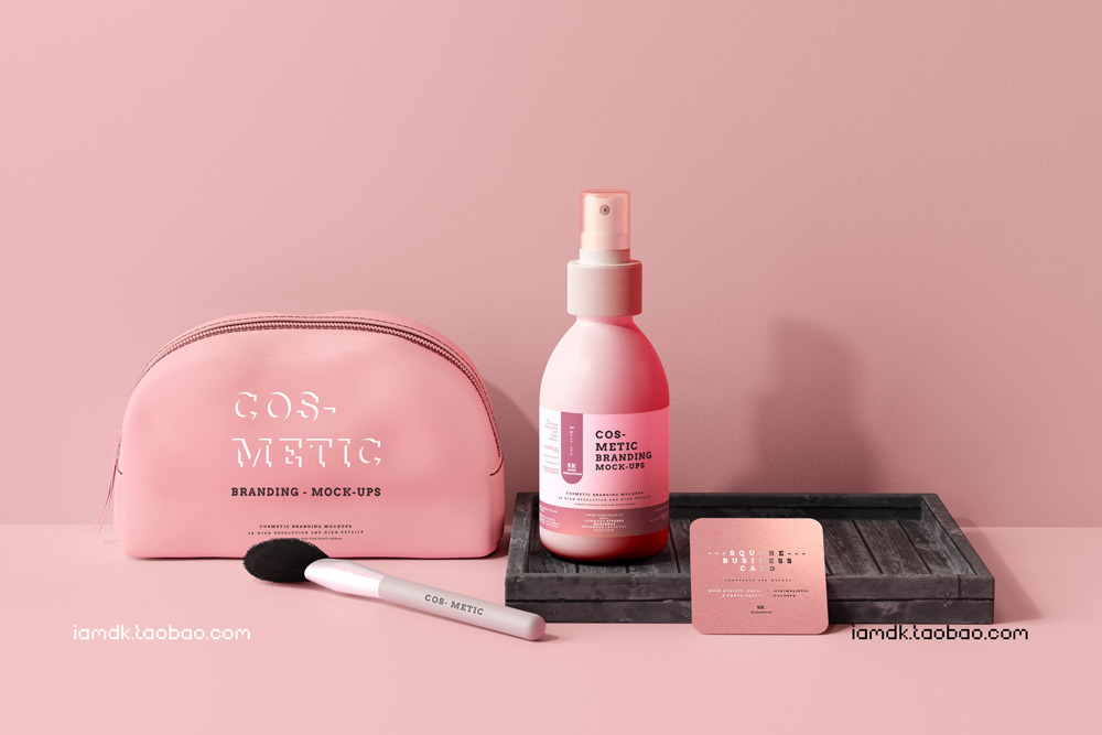 101款化妆品品牌Logo设计名片包装瓶册子展示贴图样机PSD模板 101 Cosmetic Branding Mockup Scenes_img_2