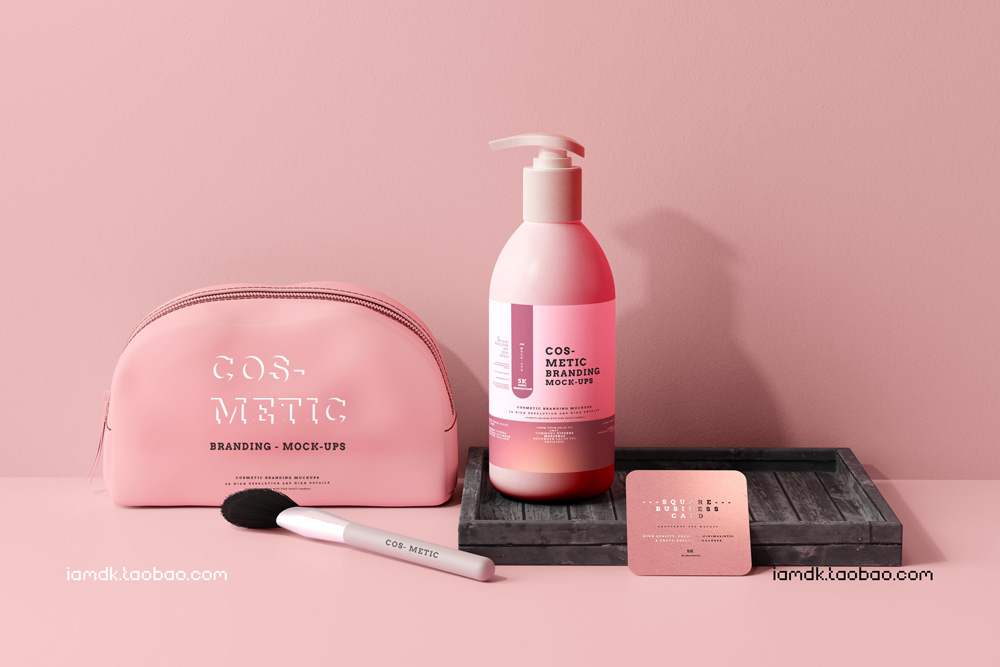 101款化妆品品牌Logo设计名片包装瓶册子展示贴图样机PSD模板 101 Cosmetic Branding Mockup Scenes_img_2