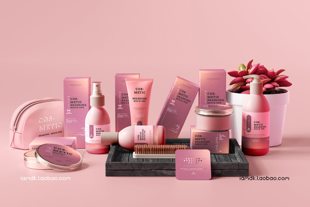 101款化妆品品牌Logo设计名片包装瓶册子展示贴图样机PSD模板 101 Cosmetic Branding Mockup Scenes_img_2