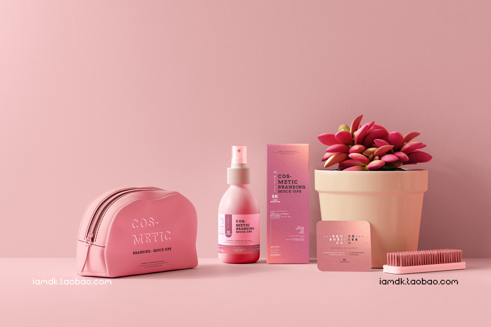 101款化妆品品牌Logo设计名片包装瓶册子展示贴图样机PSD模板 101 Cosmetic Branding Mockup Scenes_img_2