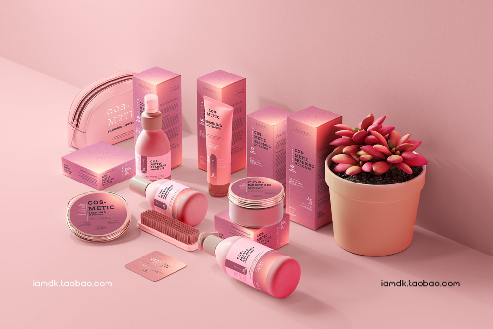 101款化妆品品牌Logo设计名片包装瓶册子展示贴图样机PSD模板 101 Cosmetic Branding Mockup Scenes_img_2